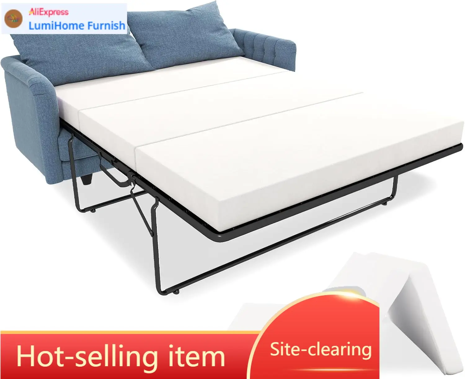 

Sofa Bed Mattress Replacement 4 Inch - Foam Sofa Beds Mattress for Sleeper Sofas and Hide a Bed Couches, Pull Out Couch, Sofas N