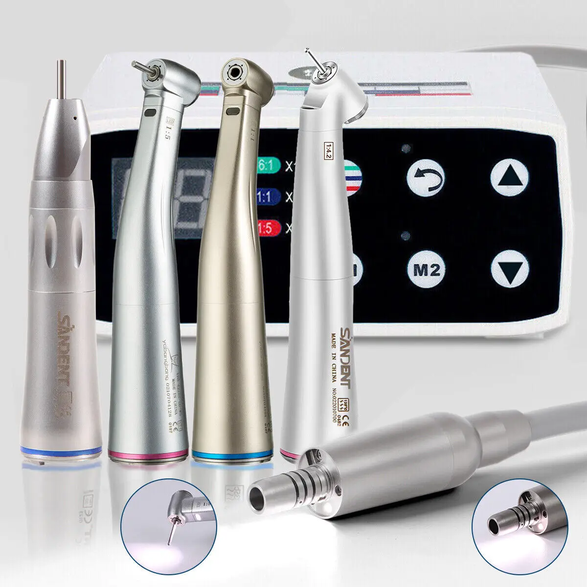 NSK Style Dental LED Brushless Electric MicroMotor Fit With 1:5/1:1/1:4.2 Fiber Optic Led Handpiece