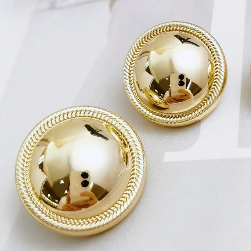 � Metallknöpfe mit hohem Schaft, 6 Stück, Gold- und Silber-Nähbegriffe für die Herstellung von Jacken, Manteln, Kleidern, modisches Bekleidungszubehör, 15–23 mm – Detail 4