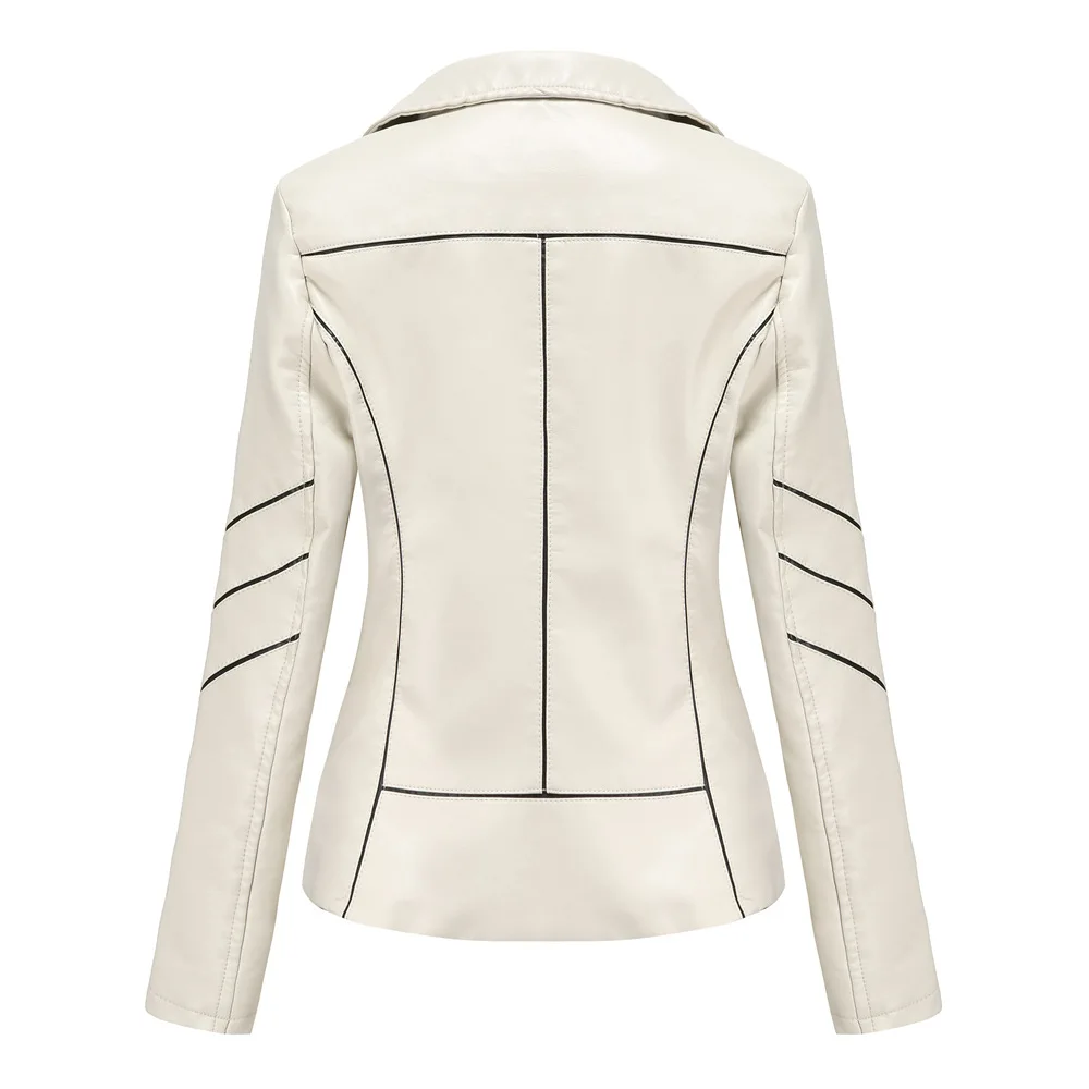 Thin PU Zipper Short Coat for Women, Motorcycle Jackets, Leather Clothes, Spring and Autumn Jackets, New Style, Purchase