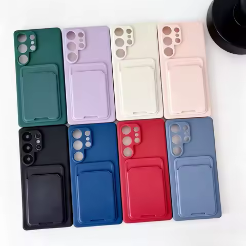 Candy Color Wallet Card Holder Phone Case For Xiaomi Poco X7 Pro X6 X5 X4 X3 NFC GT F7 Ultra F6 F5 F4 F3 F2 TPU Silicone Cover
