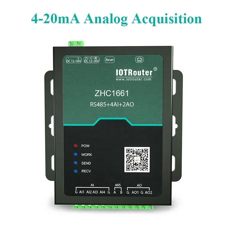 4-20mA Ethernet Gateway MQTT IO Controlador Modbus rs485 para conversor Ethernet
