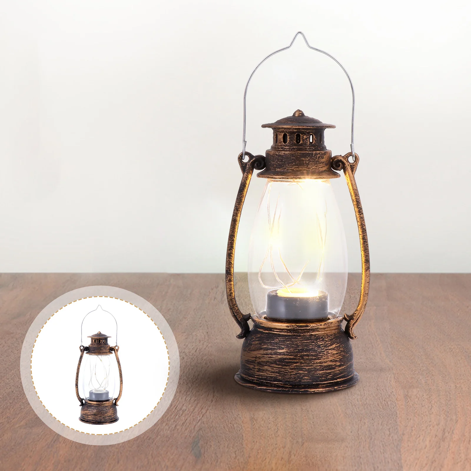 خمر الرجعية شنقا مصباح الزخرفية النفط ضوء صنعة بديعة رومانسية أجواء احتفالية المنزل هدية مصباح زيتي #1