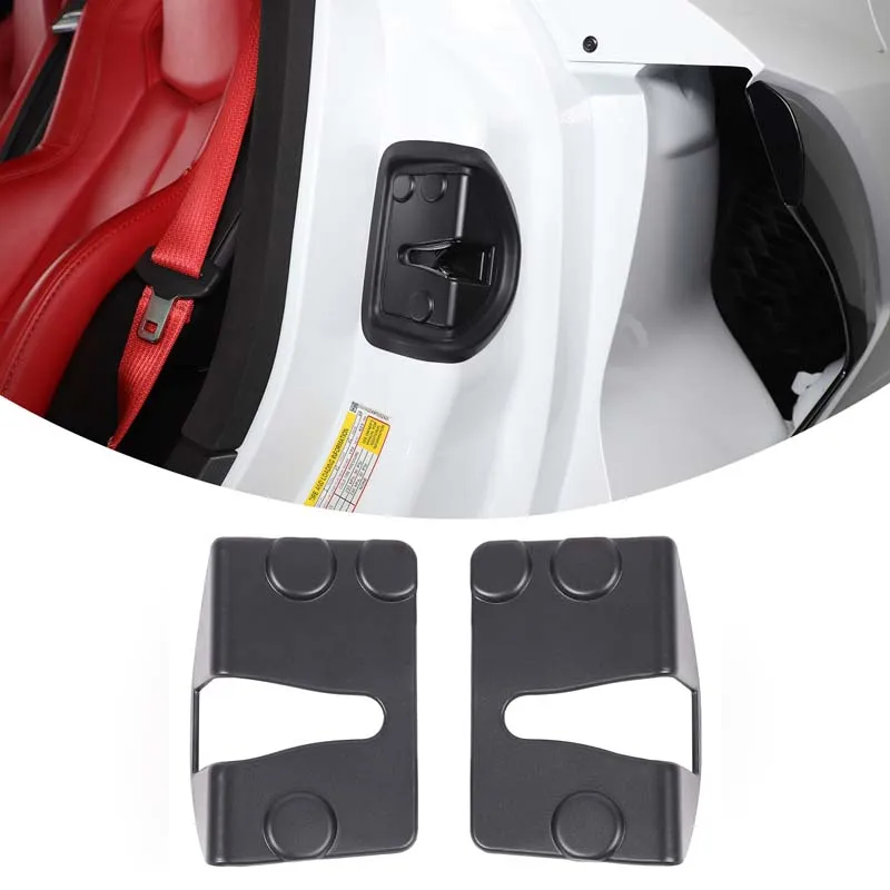 2個入り-車のドア消音クッション-abs製-ドアロックバックル-ドア衝突防止保護カバー-シボレー-コルベット-c8-2020-対応