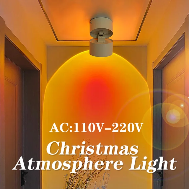 Led Downlight Spot Down Light AC 110V-220V COB Sunset Spotlight Lampa sufitowa wpuszczana do wystroju domu Salon Przedpokój