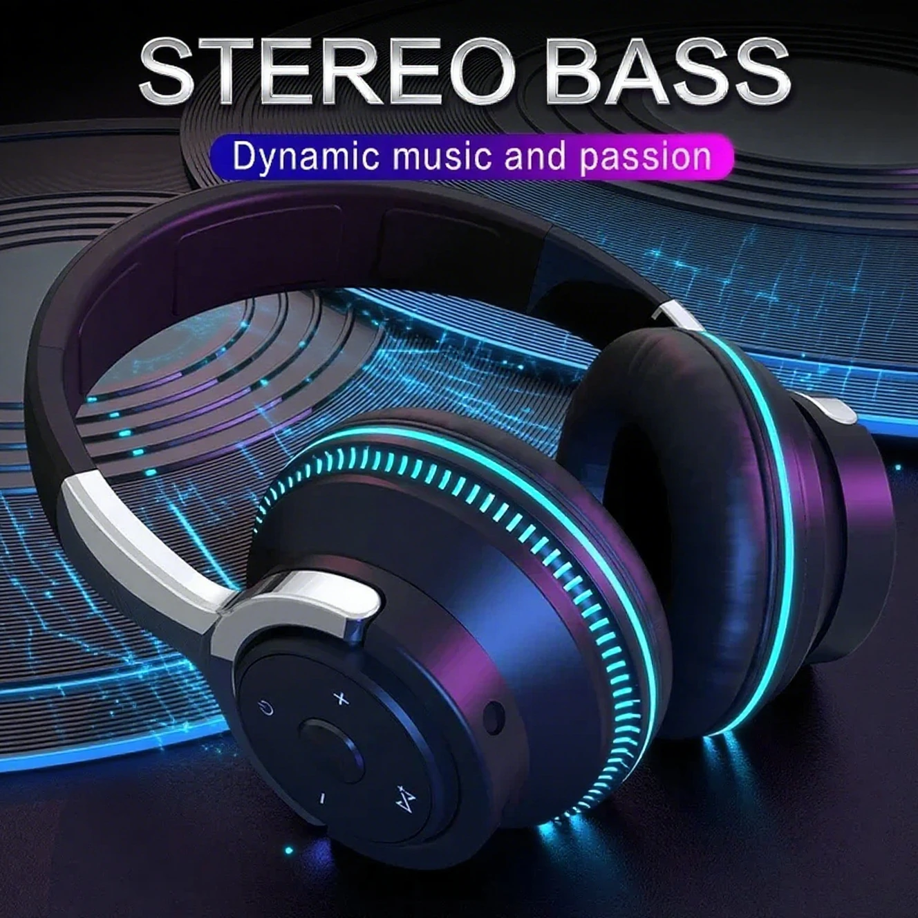 

Wireless Bluetooth Headphones Hi-Res Audio Over The Earphone Bluetooth 5.3 Wired Dual-mode Headset with Microphone AUX Cable