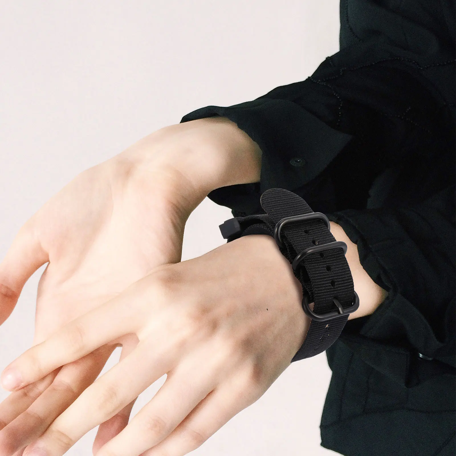 1 conjunto de pulseira de relógio de nylon, durável, macia, ajustável, para relógio inteligente, pulseira de lona, substituição, presente confortável