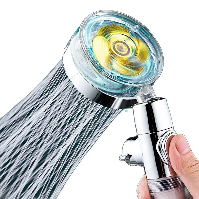 Turbo Shower Head Bathroom Accessories Polish Head For Shower High Pressure Filter Faucet Rainfall Adjustable Turbocharge Fan