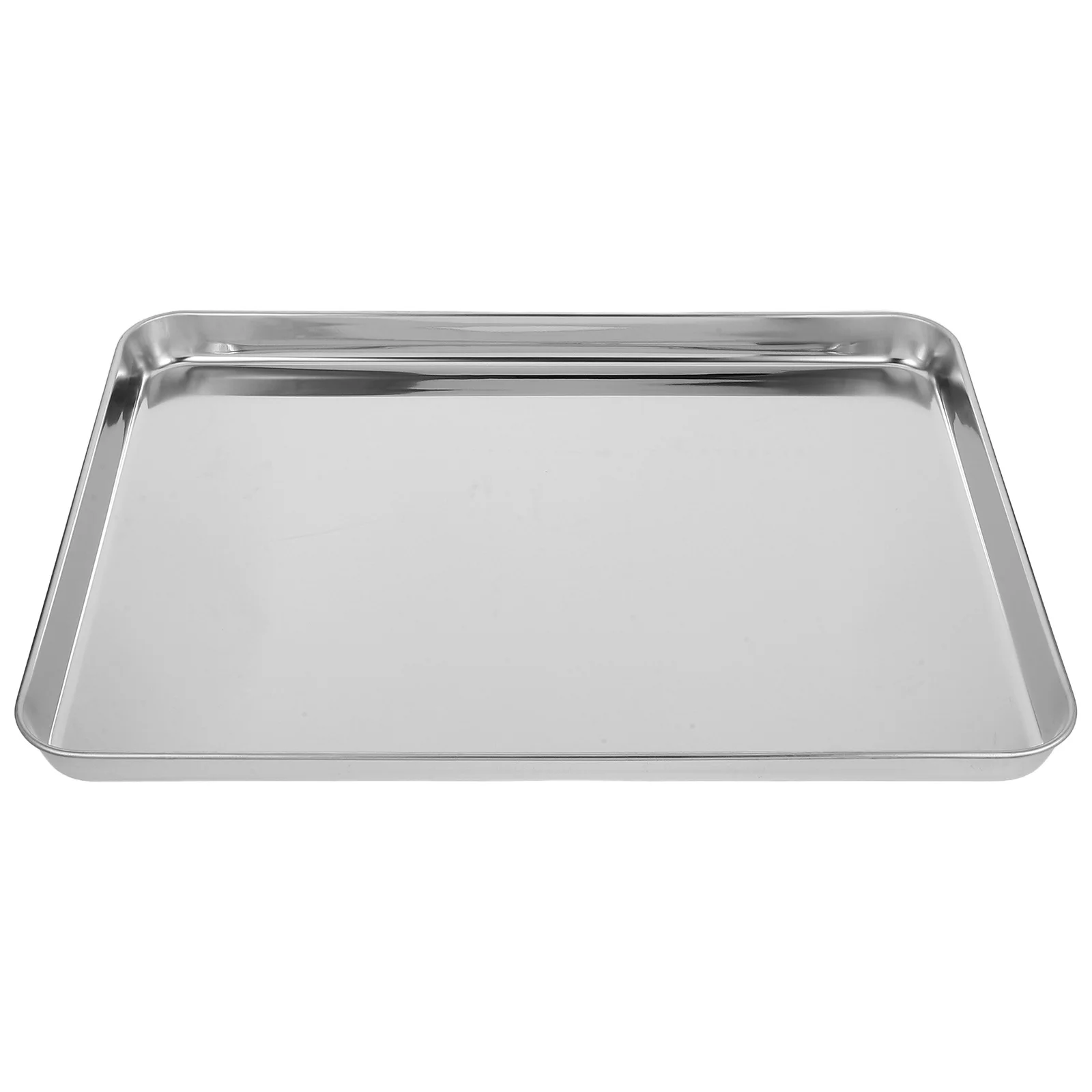 

Rectangular Cold Noodle Plate Stainless Steel Food Tray For Kitchen Storage Snack Dessert Bbq Party Camping Household Use