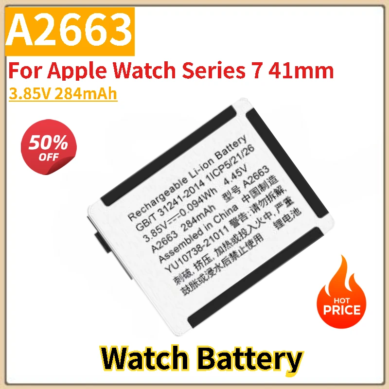 

Battery A2663 3.85V 284mAh For Apple Watch Series 7 41mm Replacement Battery Brand-New High Quality