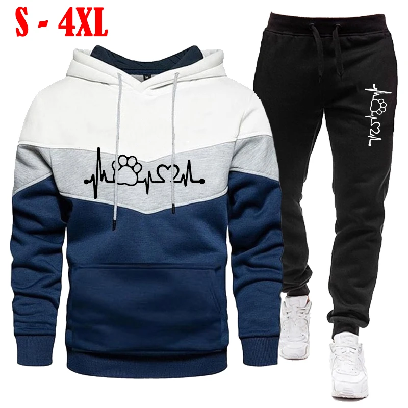 

Mens Hooded Sets Fashion Autumn Spring Sporting Suits Men Sweatshirt Sweatpants Men's Hoodies Clothing Sweatshirts Set