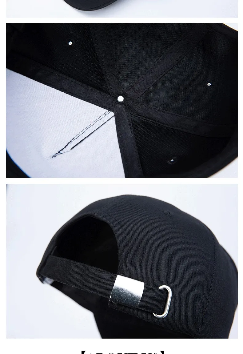 Personalisierte Herrenkappen, individuelle Baseballkappen, Damen-Tennis-Hüte, bedruckt oder mit gesticktem Logo oder Text, Freizeithüte, schwarze Kappen, Schirmmützen – Detail 13