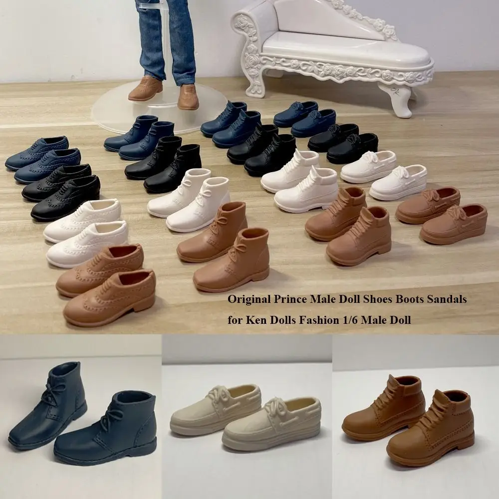 Fashion Prince Male Doll Shoes Multistyles Plastic Kids Doll Shoes DIY Dressing Accessories for Ken Dolls for 1/6 Male Doll