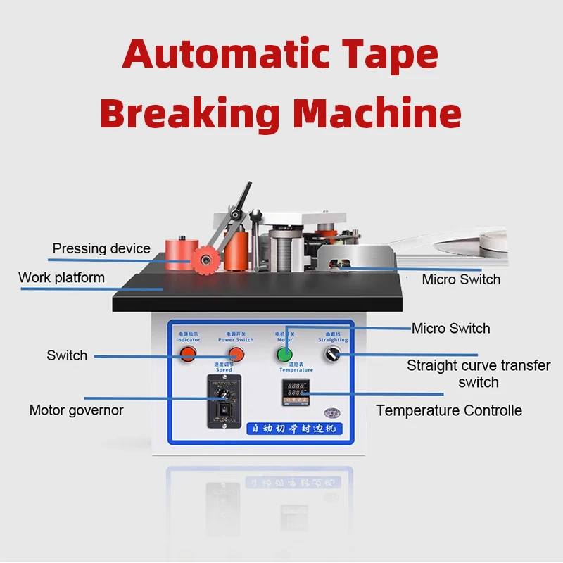 Electric Edge Banding Machine Woodworking Mini Manual Wood Cutting PVC Curved Straight Edge Machine Automatic Banding Machine