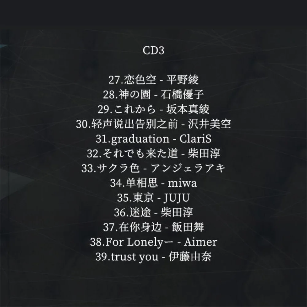 Japanese Female Vocal Collection - Pop & Ballad Car Lossless Music 6CD Disc