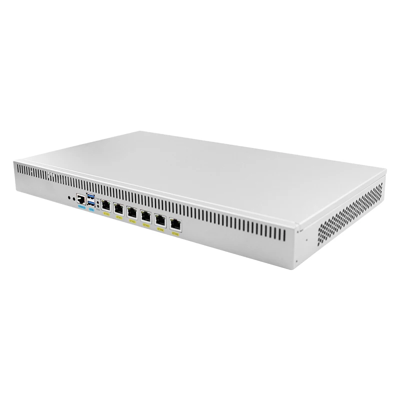 1U Router Firewall Intel I3I5I7 CPU Tanpa Kipas Mini PC 6 LAN Pfsense Komputer Industri Windows 10 Linux untuk Gaming Prosesor VPN