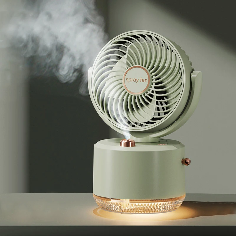 

Portable Mini Humidification Fan: Wireless, Low Noise, USB Household Fan