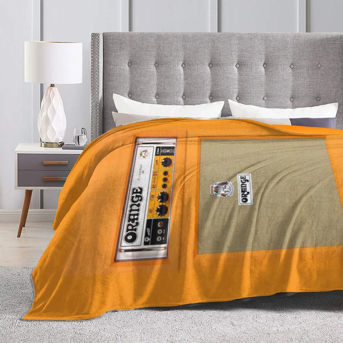 Orange Color Amp Amplifier An Ultra-Soft Micro Fleece Blanket