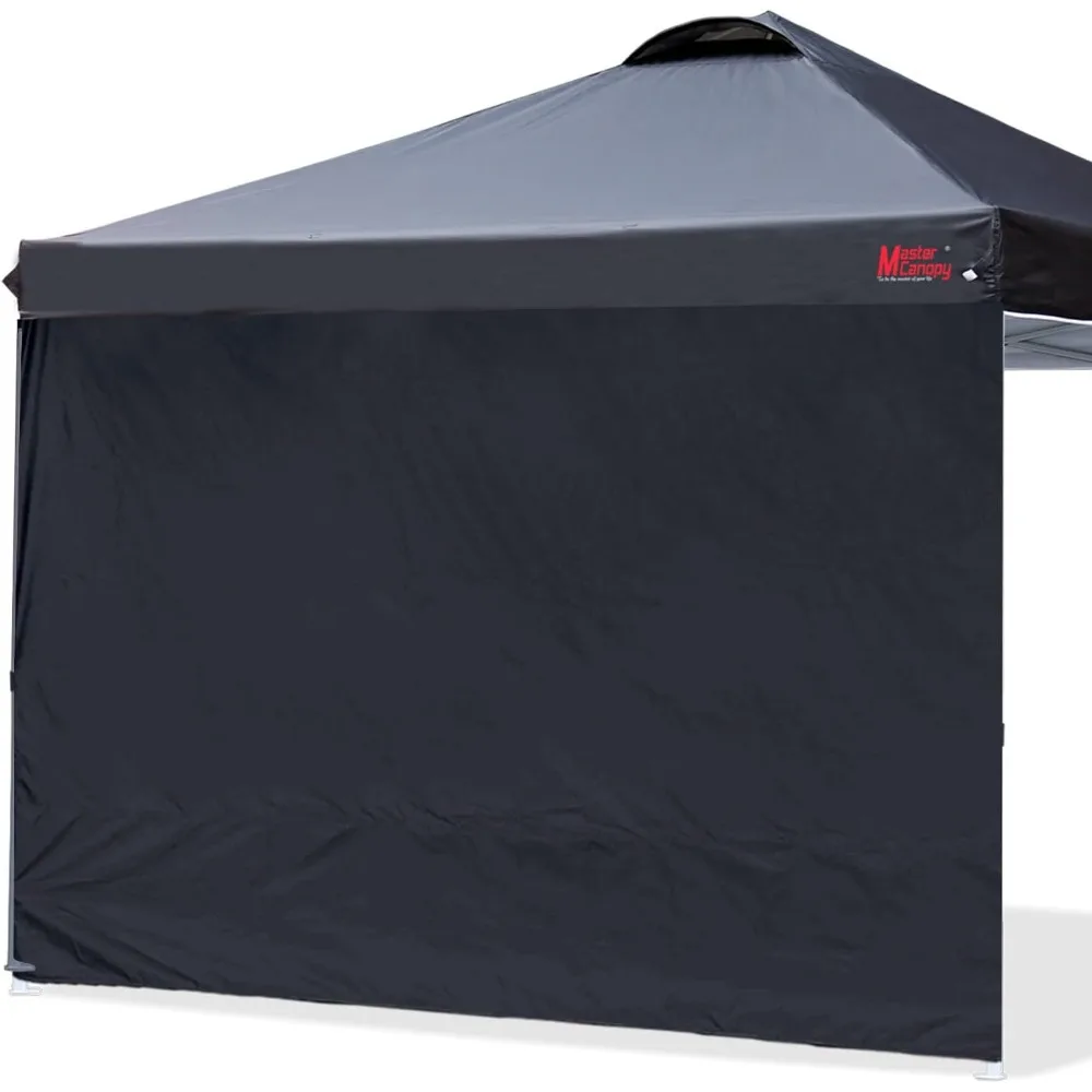 Durable Pop-up Canopy Tent with 1 Sidewall (10'x10',Black)