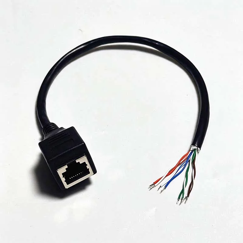 3PCS CAT5E 8-Core Shielded Twisted Pair Pure Copper Cable, Single End Tinned Wire with Aluminum Foil Shield