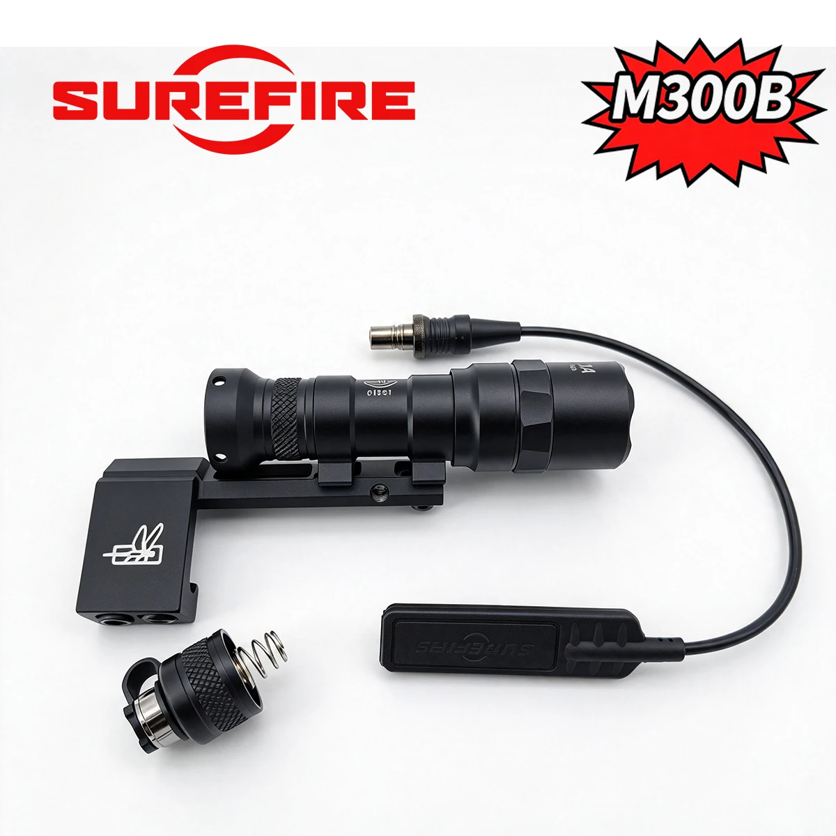 SureFire M300B M300C M600B M600C Tactical LED Scout Light with Offset Mount for Hunting Airsoft Outdoor AR15 Rifle Flashlight