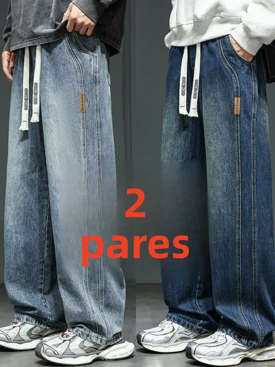 Jeans de Verano de Pierna Recta Delgada, Pantalones Anchos Holgados de Estilo Vintage, Nuevos Pantalones Largos Casuales, Ver...