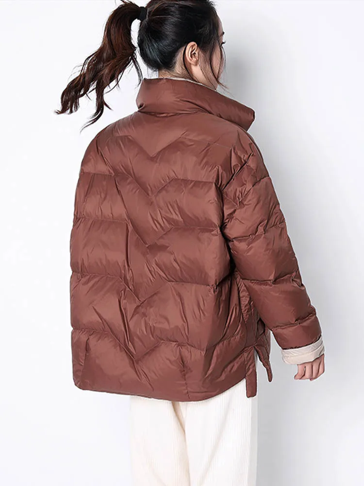 Max LuLu New 2022 Korean Fashion Style Womens Casual Parkas Ladies Vintage Loose Winter Duck Down Jackets Luxury Padded Coats