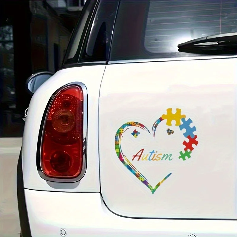 Autism Awareness Vinyl Sticker 1Pc, Unique Waterproof Decal Universal Decor for Car Motorcycle Laptop Refrigerator Wall view 4