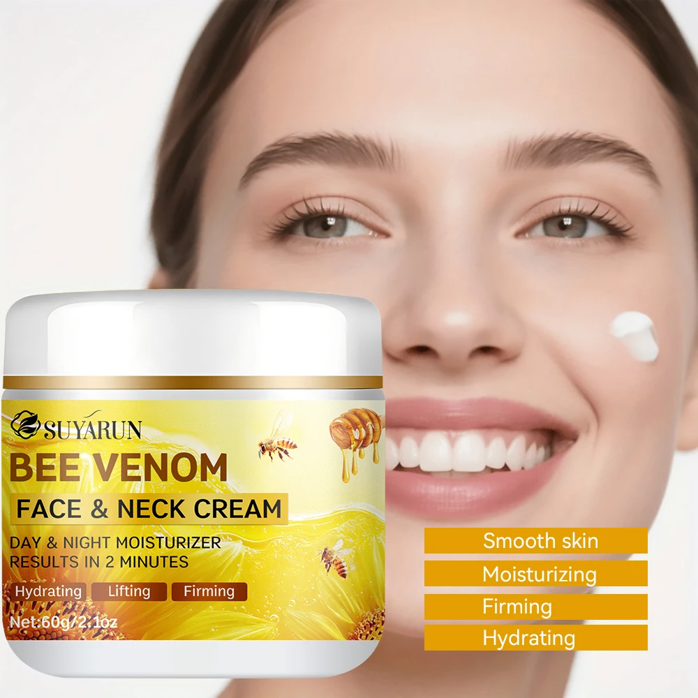 SUYARUN Bee Venom Collagen Anti-Aging Face YELLOW Cream | Firming Lifting Moisturizer | Wrinkle Reduction | 24H Hydration.