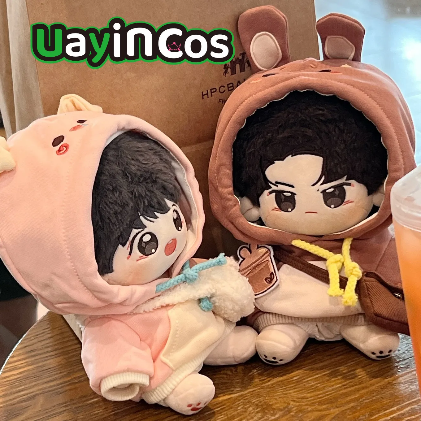 20cm Doll Clothes Wang Yibo Xiao Zhan Cream Pig Milk Coffee Rabbit Fashion Suit Stuffed Plushies Plush Doll Accessories Toy Kids