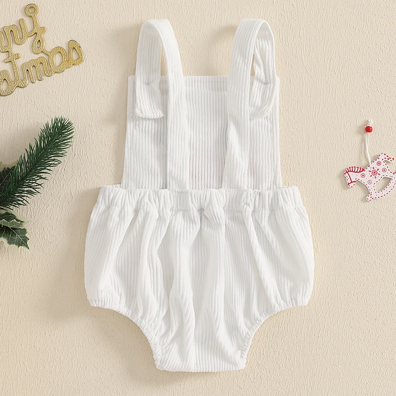 Baby Boys Romper Overalls Casual Elk Snowman Pattern Christmas Sleeveless Jumpsuit for Newborn Toddler Cute Clothes