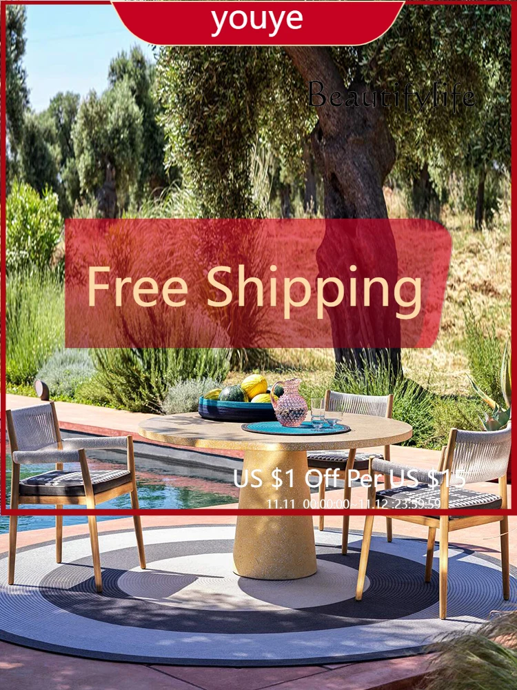 

Y45 Outdoor Villa Courtyard Garden Leisure Open-air Terrace Table And Chair Combination