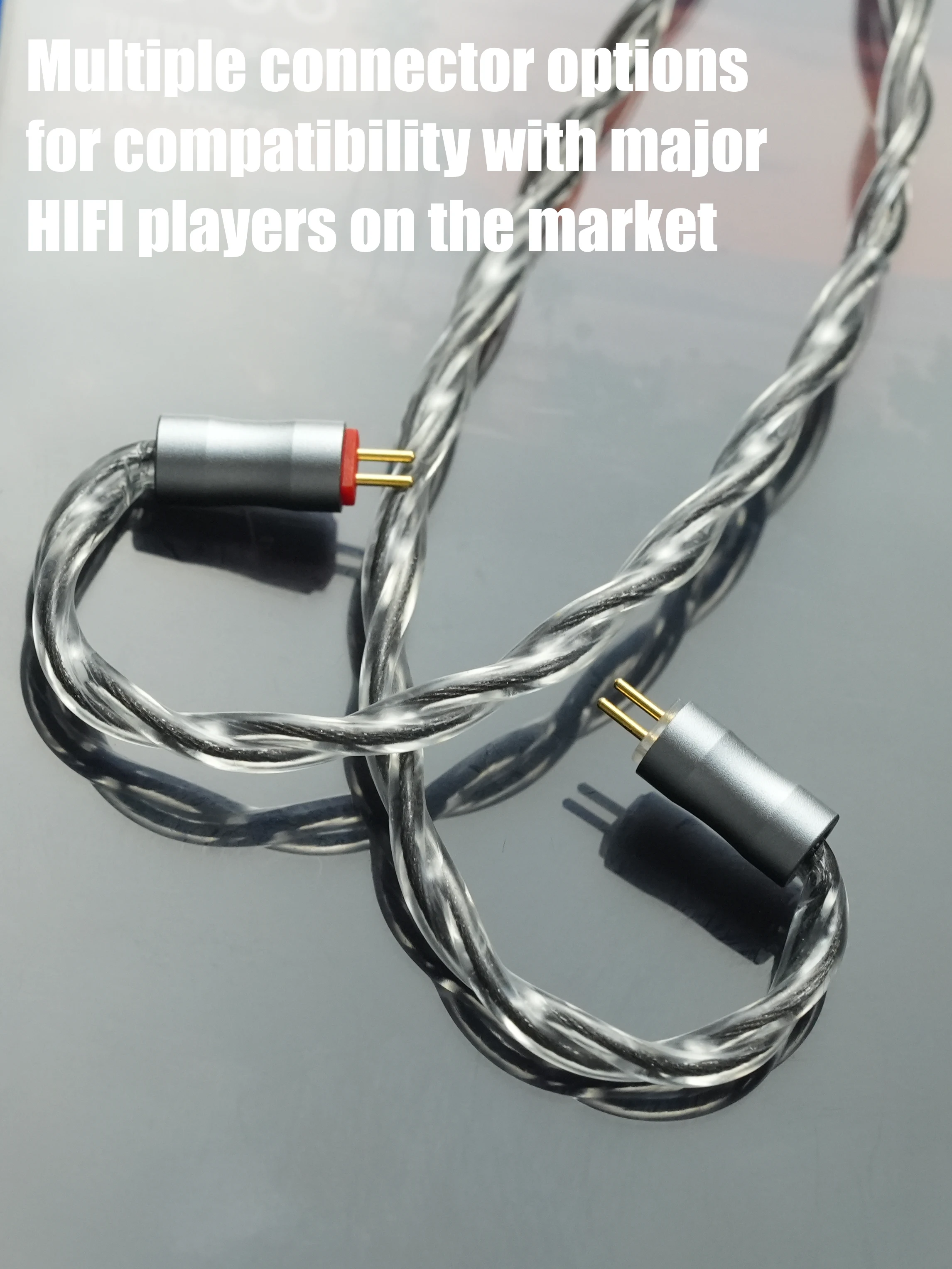 ivipQ-44 In-Ear-Kopfhörerkabel, High-Fidelity-Upgrade-Kabel, geeignet für 0,78 Pin MMCX Dual 3.5, HD650, HD800, KZ-QDC IEM – Detail 11