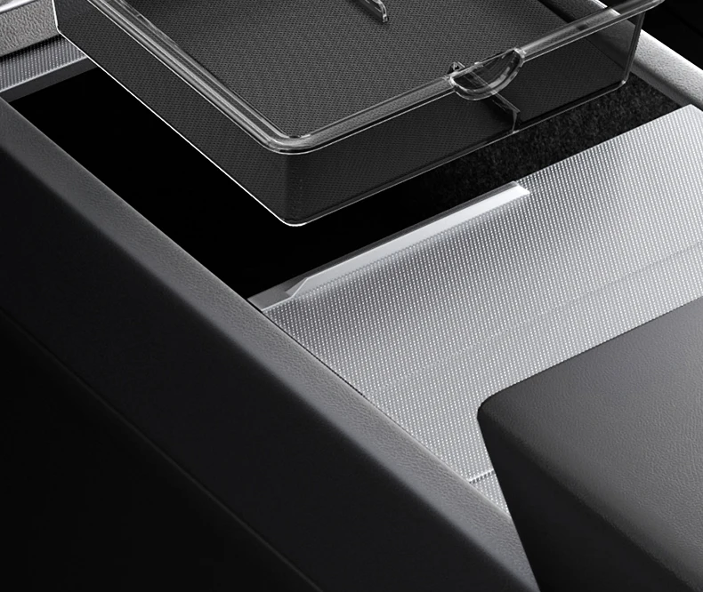 YZ für Tesla Model 3 ModeY YL Juniper Highland Armlehnen-Aufbewahrungsbox aus ABS mit rutschfester Silikonmatte, Auto-Zubehör-Organizer 2026 – Detail 2
