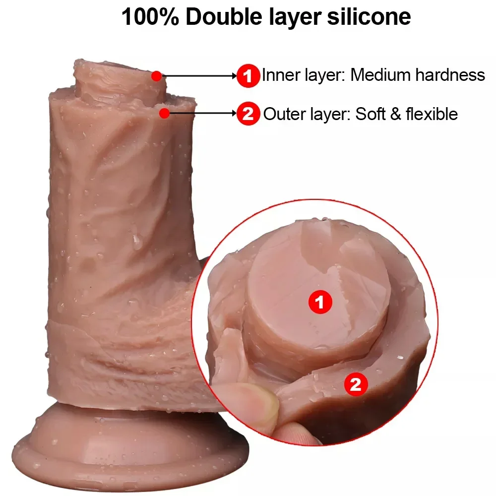 Gode Réaliste en Silicone Souple et Sexy pour Femme, Pénis Flexible, Point G, Grosse Bite, Jouets Sexuels Anaux pour Adultes de 18 Ans et Plus