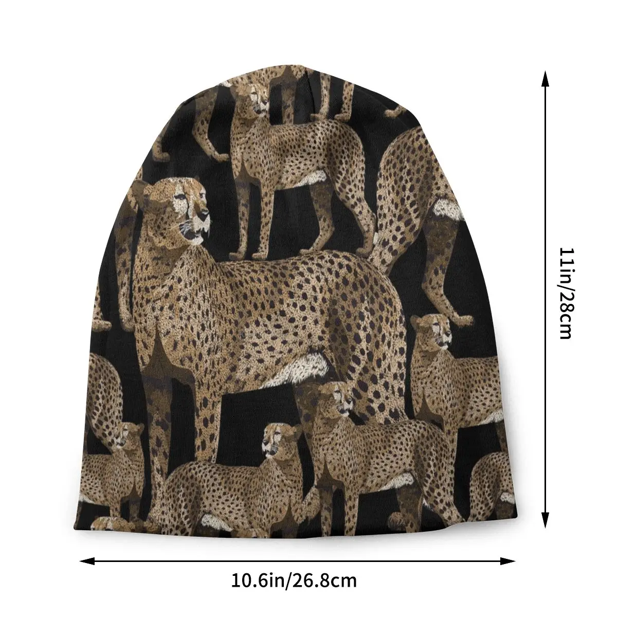 Leopard Skullies Beanies Hats Tigers Animal Tropical Print Wildlife Hip Hop Street Caps Warm Dual-use Bonnet Knit Hat