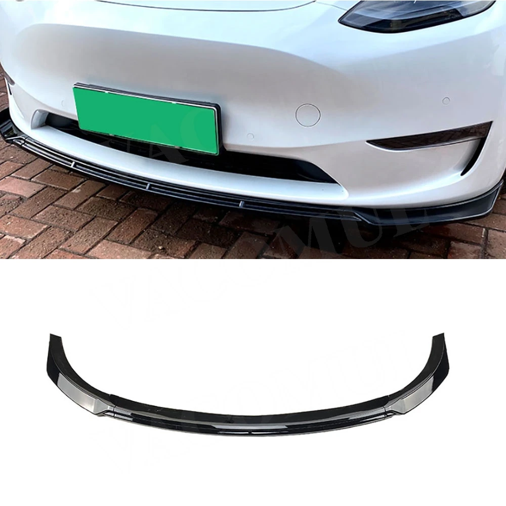 

VACOMUL ABS карбоновый передний спойлер для Tesla Model Y 2020+ диффузор сплиттер спойлер протектор автомобильный бампер подбородок ABS глянцевый