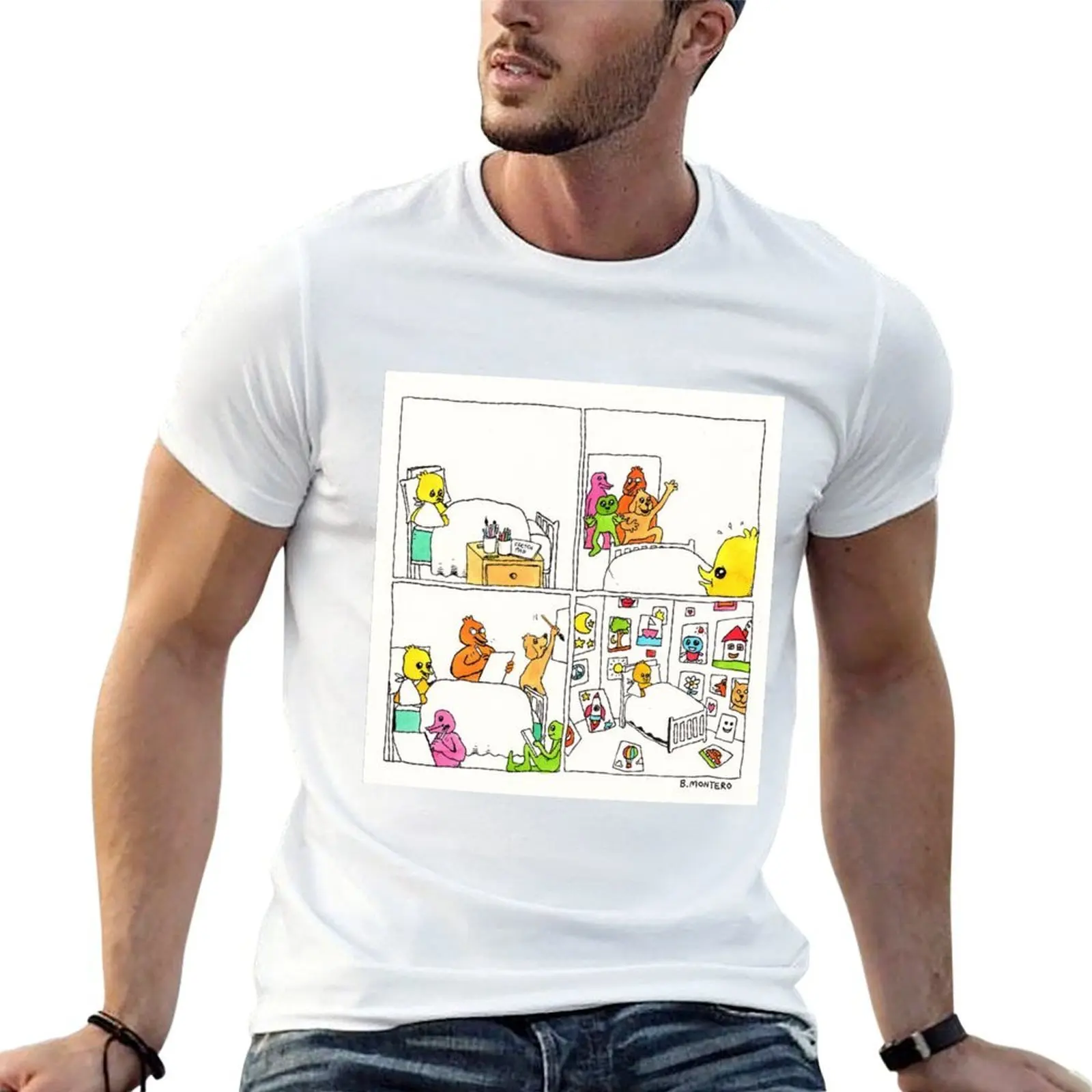 

Drawing time T-Shirt anime tshirt t shirt man plain T-Shirt