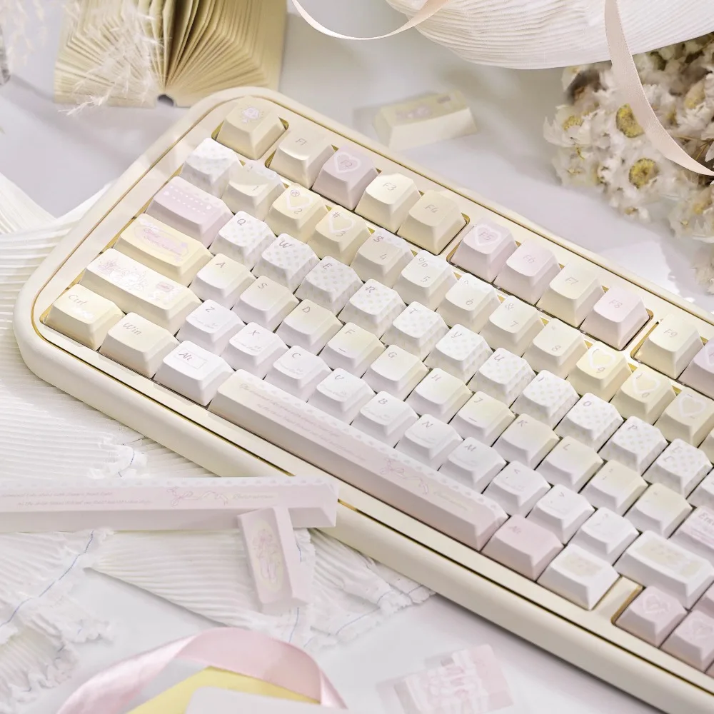 

Hidden Dream Cute Theme Keycaps Set Customized Sublimation Cherry Profile Keyboard Caps Mechanical Keyboard Accessories Gift