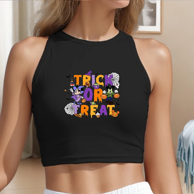 

Corset Sleeveless Disney Woman Clothing Tees New Cartoon Female Printed Mickey Tops T Shirt Y2k Custom Party Clothes Halloween