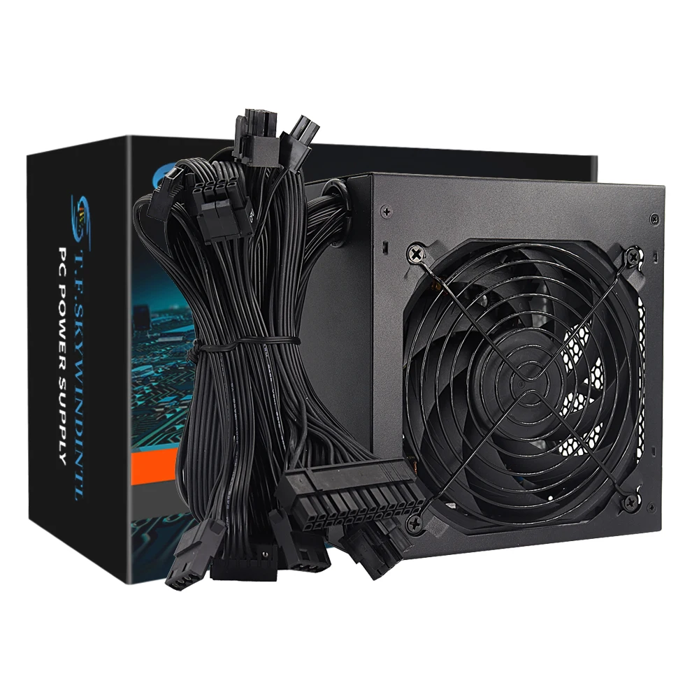 

600W Atx Power Supply Active PFC PC 120mm Silent Fan 80Plus Gold For Mini Chassis Small Computer Case Desktop Power Supply