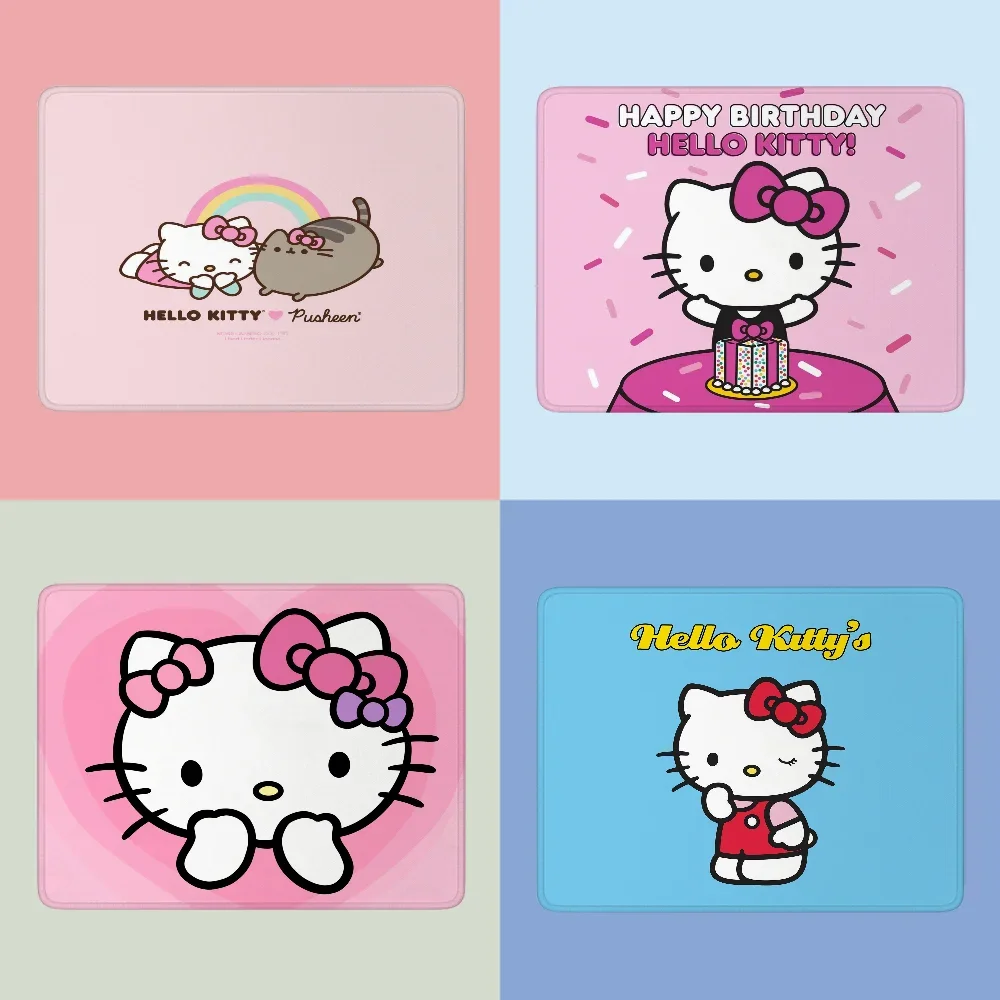 

Кожаный коврик для мыши Sanrio для компьютера Hello Kitty Kawaii Deskmat Gamer, милый коврик для клавиатуры, маленький настольный коврик, коврик для мыши, офисные аксессуары