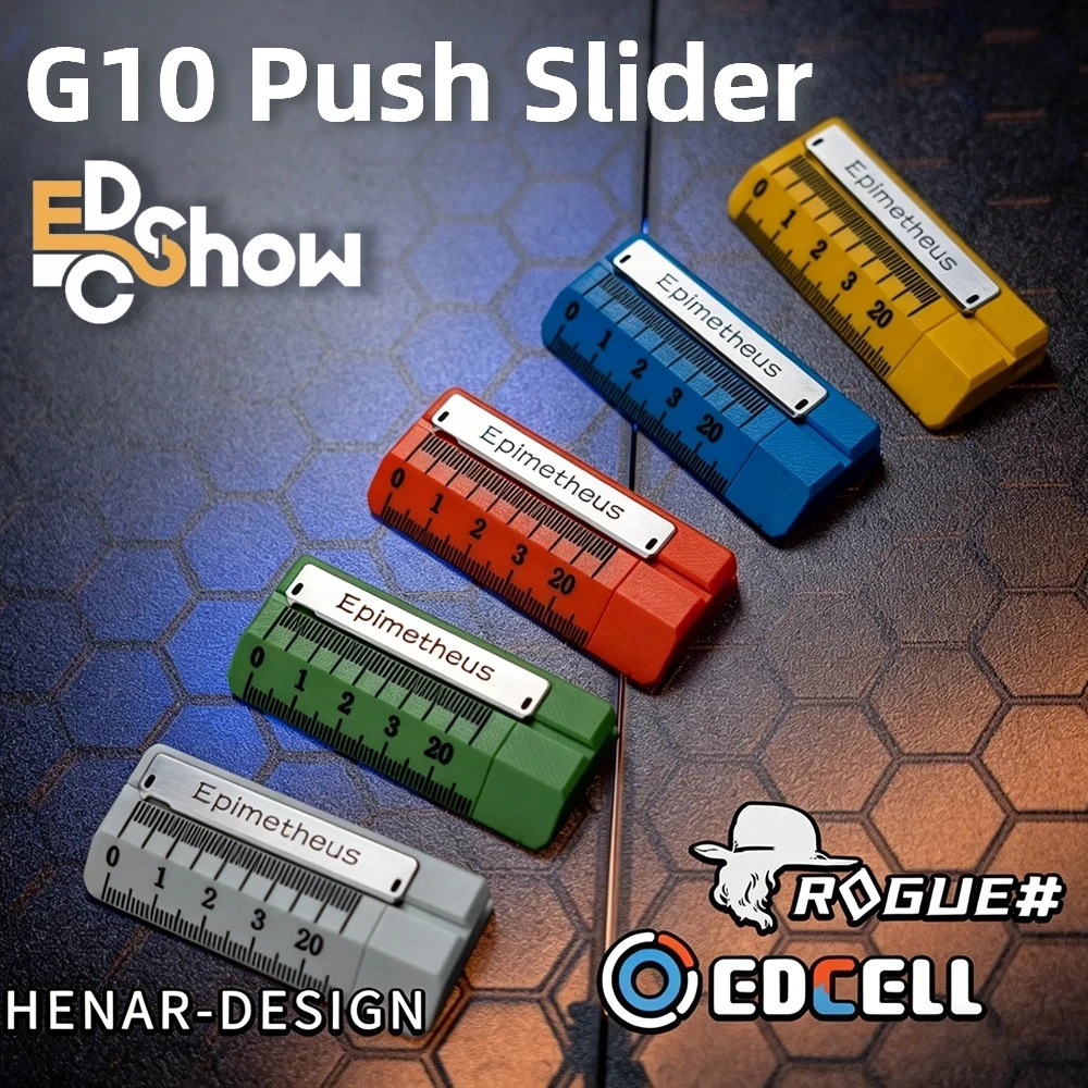 EDCELL & ROGUE EDC G10 Ruler Fidget Slider 2026 EDC SHOW Push Slider Stress Relief Toy Multi-function Tool Original