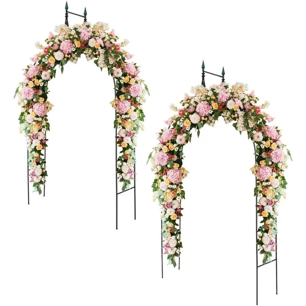 

Elegant Outdoor Metal Garden Arch for Climbing Plants, Wedding and Party Decor, Easy Assembly