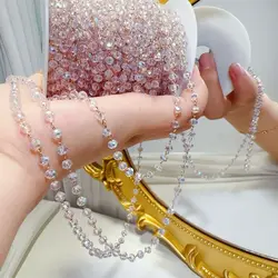 New 0.5M1M AB Color Glass Crystal Bead Copper Chains Ancient Style for Women Necklace Bracelet DIY Jewelry Making Accessories
