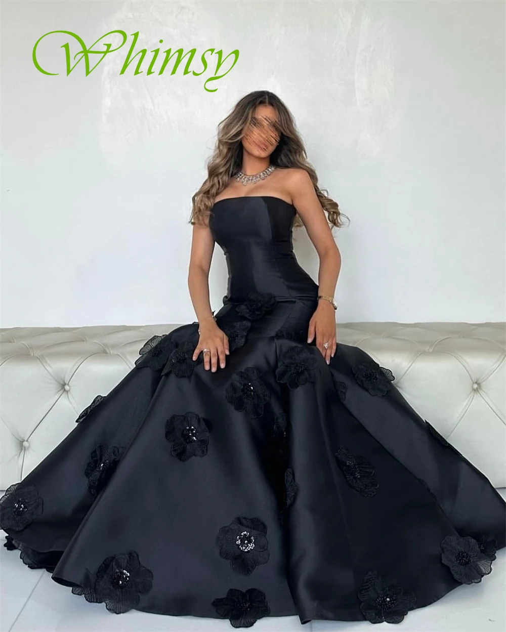 تخصيص مزاجه الساتان حورية البحر مساء اللباس الزهور الحساسة فساتين حفلة موسيقية بسيطة حمالة فساتين المناسبات الخاصة