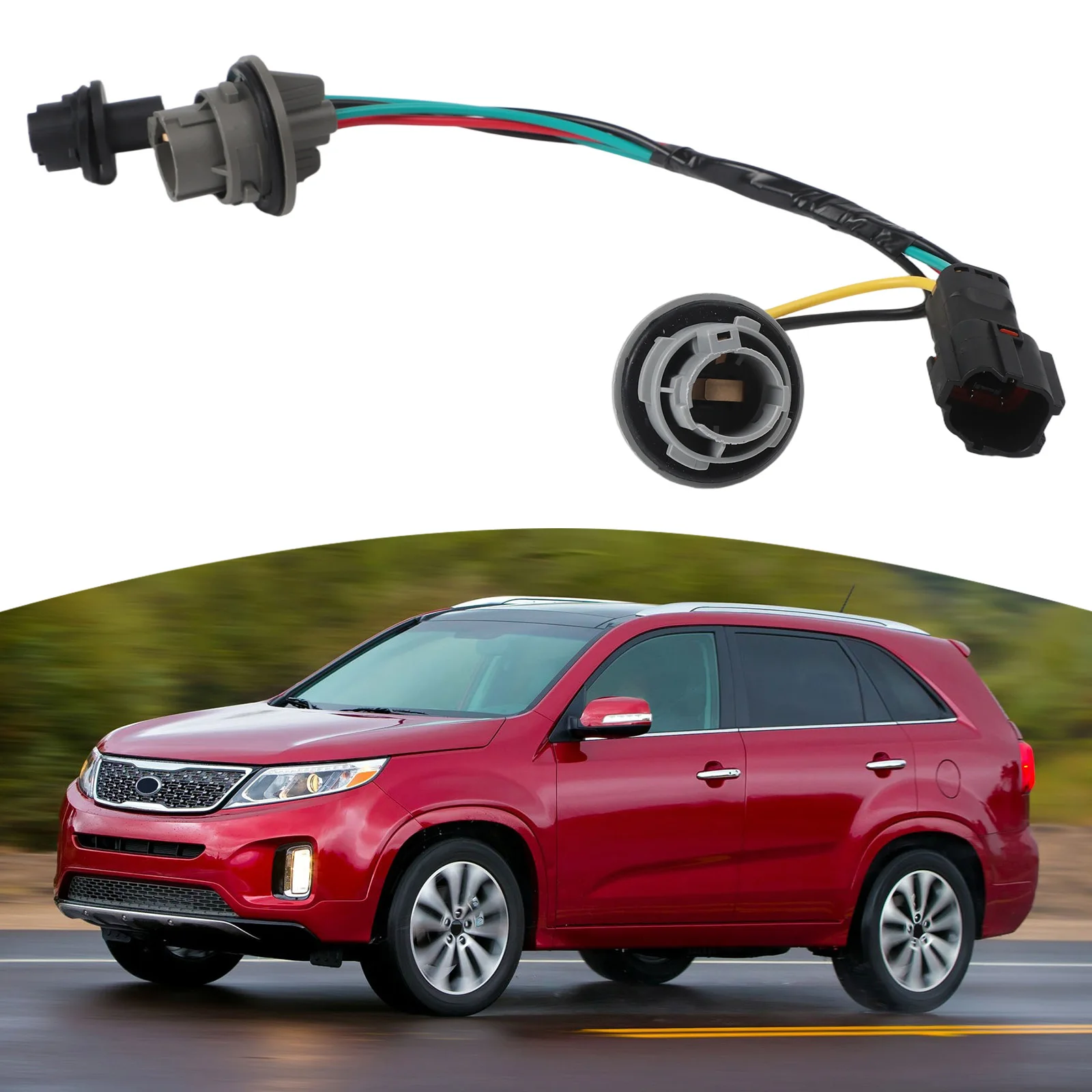 Wire Harness Socket Assembly Compatible Model 2014-2015 Made Of Plastic Auto Tail Light Connector Kit As Shown Auto Maintenance