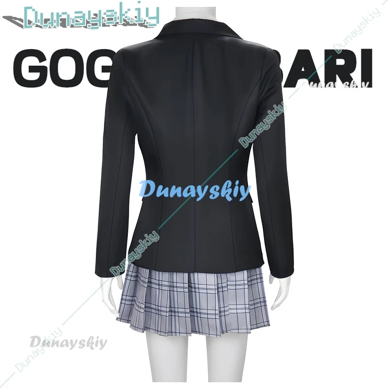 Anime Movie Bill Cosplay Gogo Yubari Costume JK School Uniform Dress Lolita Cos Long Black Wigs With Weapon Props For Halloween