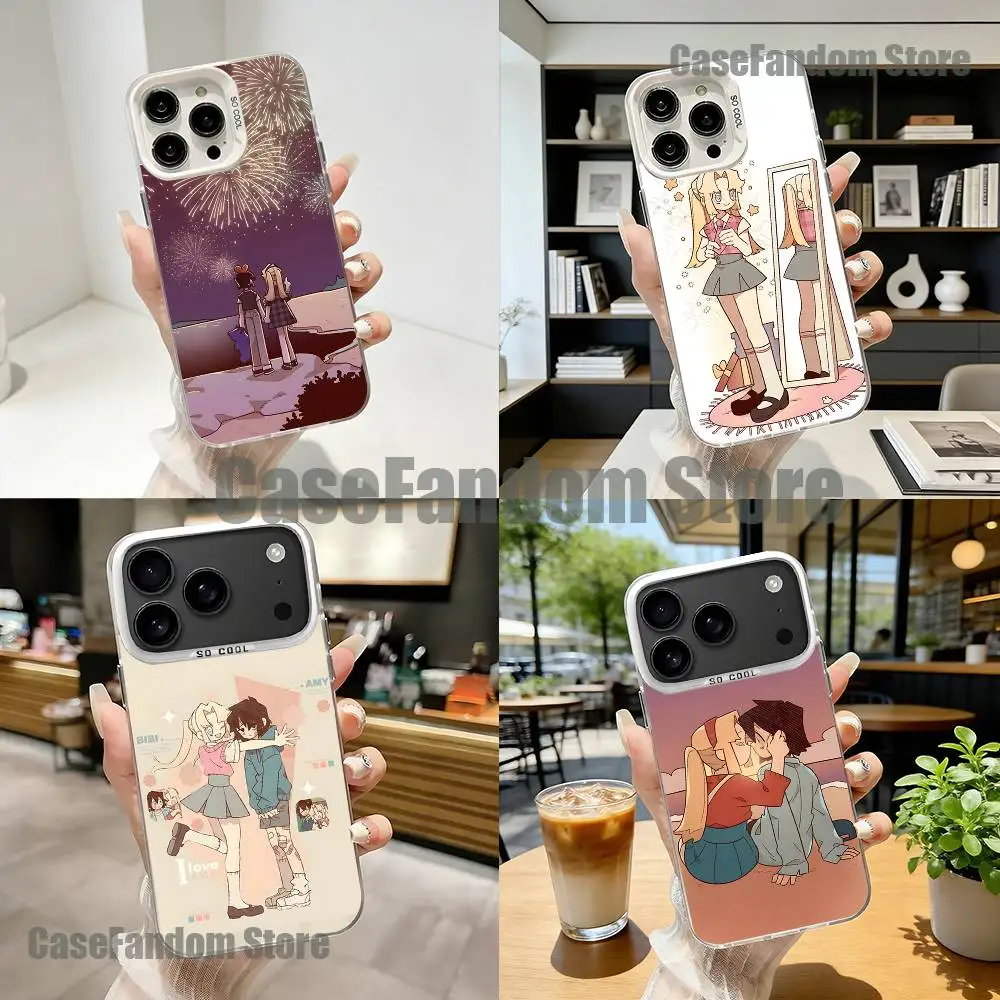 

I Love A-AMY x BIBI Anime White Matte Shockproof CoverPhone Case For iPhone 17,16,15,14,13,12,11,Pro,XS,Max,Plus,Mini,SE4,E
