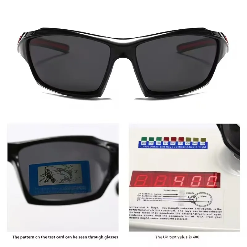 نظارات شمسية مستقطبة UV400 لركوب الدراجات في الهواء الطلق رياضية مقاومة للرياح والأشعة فوق البنفسجية للقيادة مريحة وخفيفة الوزن